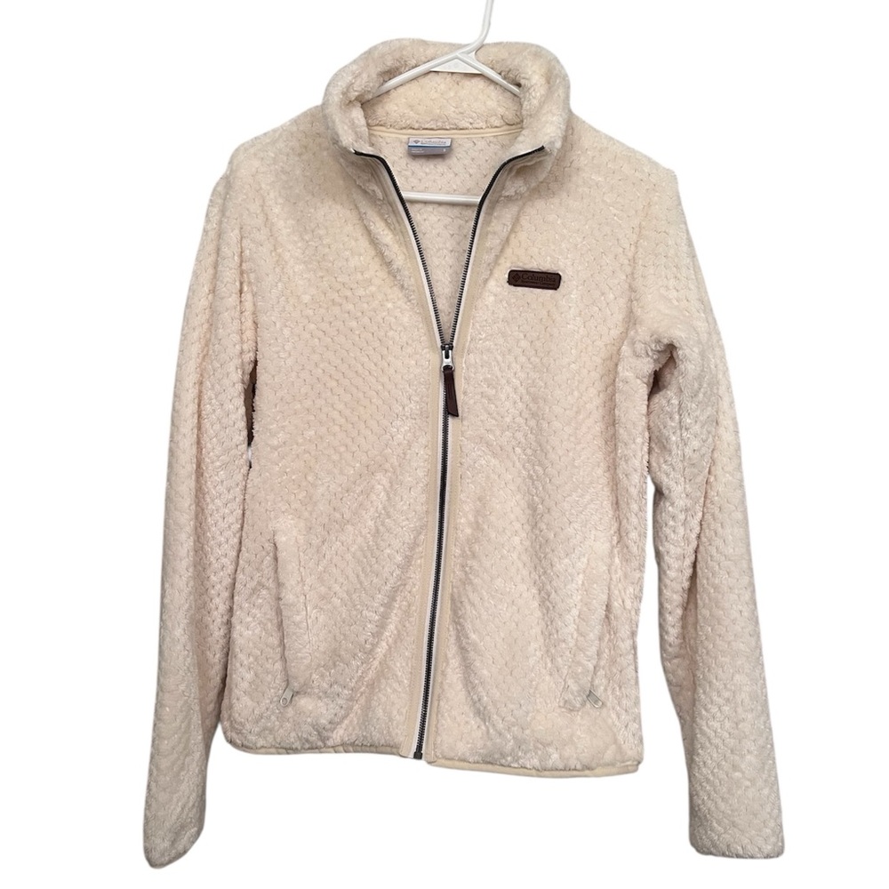 Women's Cream Columbia Fleece Jacket